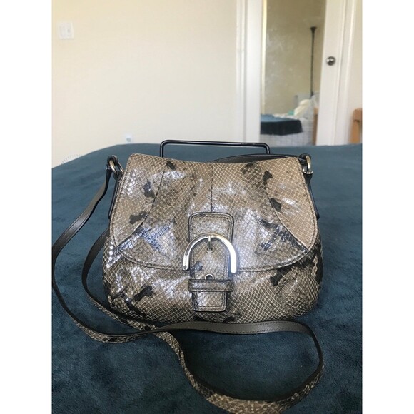 Vintage Coach soho python snake print crossbody - Picture 1 of 9